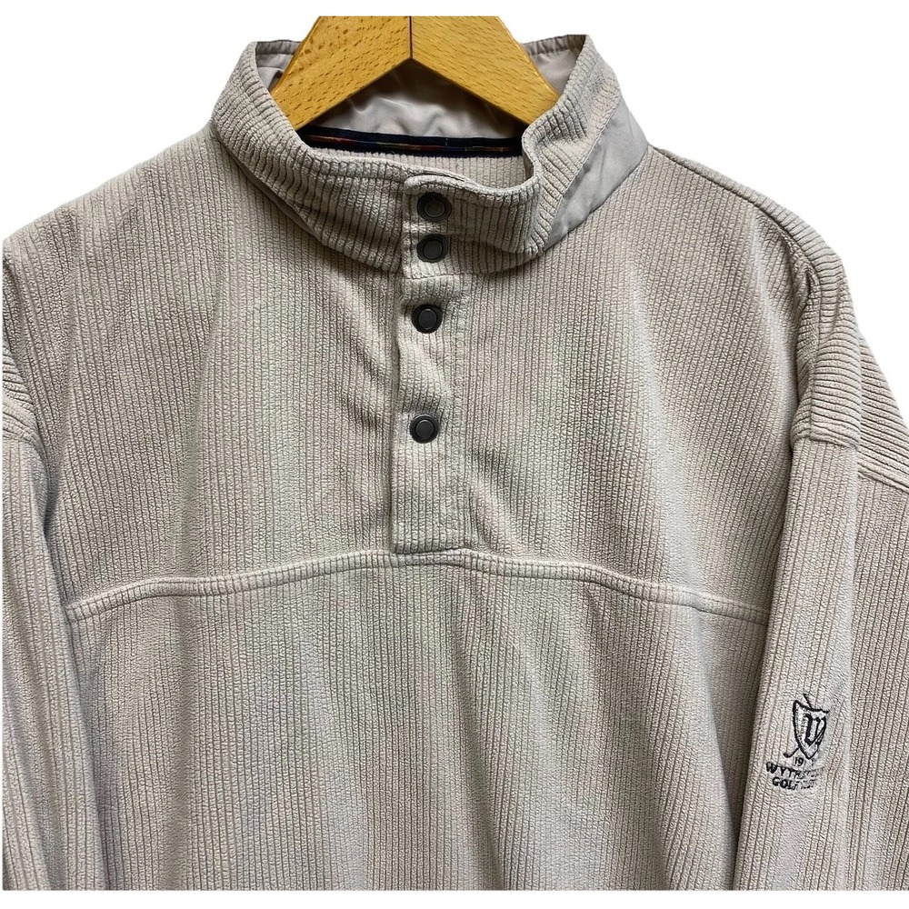 Play Dry By Greg Norman Corduroy Pull Over LS, Water Repellent Windproof Mens M